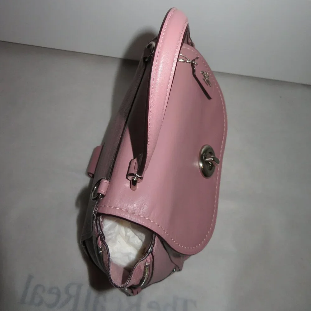 Coach Faye Leather Small Backpack Dusty Rose Leather